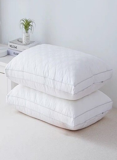Home Premium Hypoallergenic Super Soft and Elastic Pillow for Ultimate Comfort and Support - Ideal for Neck Pain Relief and Allergies - Customizable for Back, Size 70&Atilde;&mdash;50cm (2-Pack)