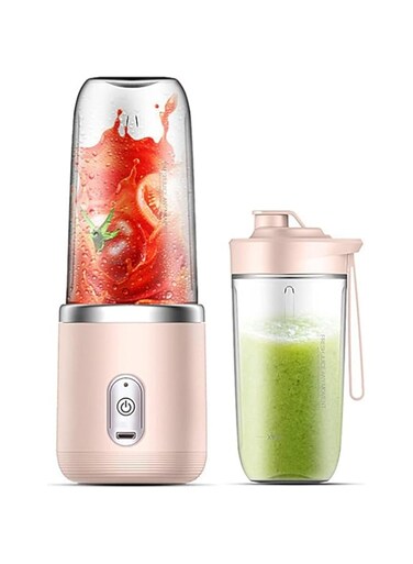 KOWVOWZ Mini juicer Blender for Smoothies, Portable Juicer Blender, Smoothie Maker to Go with 400 ml Bottle, USB Rechargeable Suitable for Families, Camping and Sports