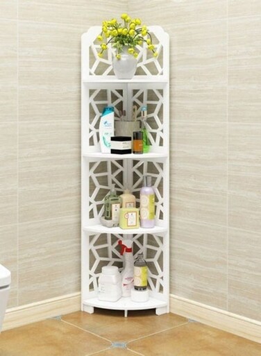Bathroom Corner Shelf Storage Rack 18x100cm Bathroom Stand Kitchne Storage Organizer Free Standing Shower Caddy