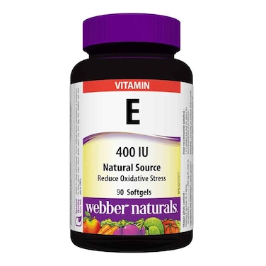 Webber Naturals Vitamin E 400IU Softgels, Pack of 90&rsquo;s
