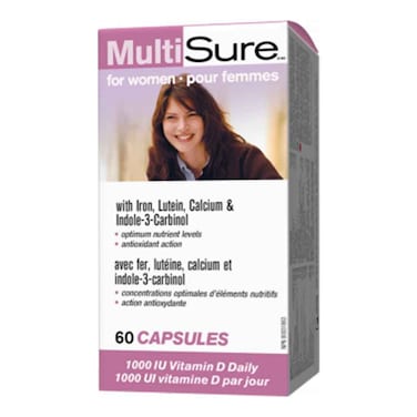Webber Naturals MultiSure Multivitamin Capsules For Women, Pack of 60&rsquo;s