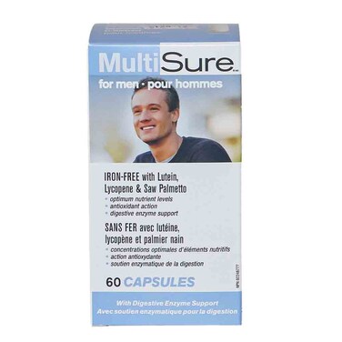 Webber Naturals Multi Sure Multivitamin Capsules For Men, Pack of 60&rsquo;s
