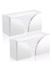 2PCS White Paper Towel Dispenser Countertop, AcrylicPaper Towel Holder for Bathroom Folded Paper Towel Dispenser Clear Trifold Paper Napkin Holder for Z-fold C-fold MultiFold Trifold - Home Kitchen