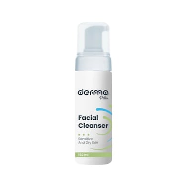 Derma Pella Facial Cleanser, Foaming Face Wash For Sensitive &amp; Dry Skin, 150ml