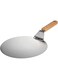 Beauenty 10 Inch Stainless Steel Pizza Peel Shovel with Wooden Handle Cake Shovel Baking Tools Cheese Pizza Shovels Paddle for Baking Homemade Pizza Bread, Silver, LZM34, 43.5 * 25.5 * 7cm