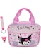 Kawaii Kitty Insulated Lunch Bag for Women, Reusable Large Capacity Lunch Box, Leakproof Lunch Tote Bag with Front Pocket, Lunchbox Container Thermal Cooler Bag Food Handbags for Work Office Picnic