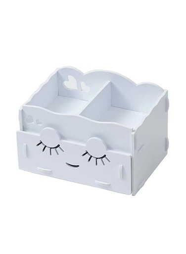 Wooden Desktop Shelf Bookshelf White 22x16x16cm