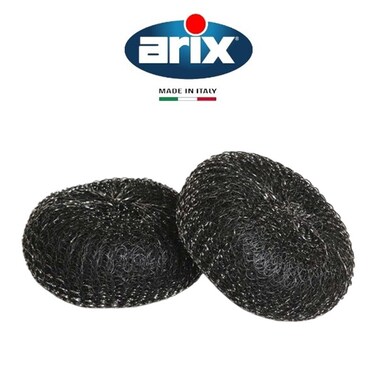 Arix Professional Inox 10-pcs Metal X30 Stainless Steel Knitted Scourer - Non-Scratch, Rust-Resistant, Multi-Purpose Cleaning Scourers