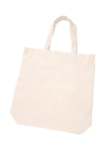 Set Of 10 Natural Cotton Canvas Tote Bags White 42x38cm