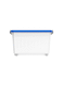 33L Clear Plastic Storage Box With Wheels &amp; Lockable Lid (Blue)