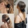 ELAUR Silk Scrunchies Satin for Women Girls   No Frizz No Crease   Soft Hair Accessories  Large Hair Ties Scrunchy   Black Elastic Hair Band   Pack of 6 (Midnight)