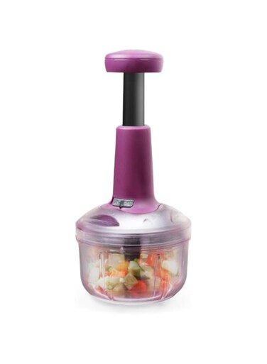 Impex Push Chopper (IC 650) for Kitchen Vegetables &amp; Fruits   Multipurpose Hand Press Chopper with Lock &amp; Unlock System  Quick Manual Hand Held Chopper Onion Cutter/Mixer - Multicolor