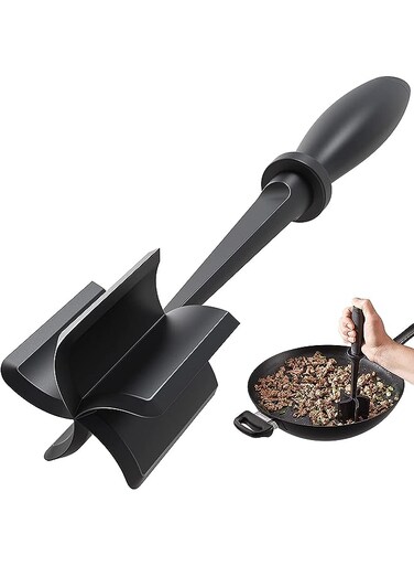 Chopper, Hamburger Chopper, Premium Heat Resistant Masher and Smasher for Hamburger Meat, Ground Beef, Ground Turkey and More, Nylon Ground Beef Chopper Tool and Meat Fork, Non Stick Mix Chopper