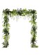 Dearhouse 4Pcs 6.6Ft/Piece Artificial Flowers Silk Wisteria Garland- Artificial Wisteria Vine Rattan Silk Hanging Flower for Home Garden Outdoor Ceremony Wedding Arch Floral Decor (White)