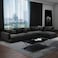 Karnak Gronlid 5 Seater L-Shape Polyester Sofa - Black