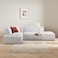 Karnak Enki 3-Seater Velvet L-Shape Corner Sofa - Grey