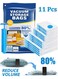 Space Saver Bags, 10 Pcs Vacuum Storage Bags with 1 Pcs Hand Air Pump, (2 Pcs 100x80cm), (4 Pcs 80x60cm), (4 Pcs 70x50cm),Compression Bags Space Saver Bags Vacuum Seal Bags