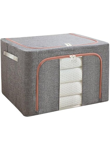 MOMENT Clothes Storage Box [66L],Large Capacity Clothes Organizer,Foldable Closet Organizers with Strong Handles,Stackable Clothes Storage Bags,Dustproof Boxes for Blanket Pants Shirt Books Toys