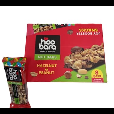 Hoobara Nuts Bar Hazelnut &amp; Peanut