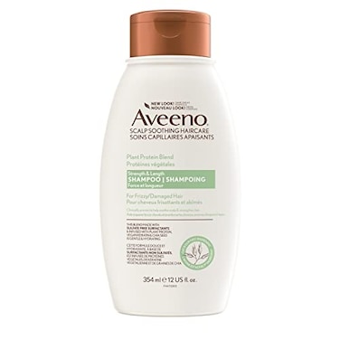 Aveeno Strength &amp; Length Plant Protein Blend Shampoo, Vegan Formula For Strong Healthy-Looking Hair, 354ml
