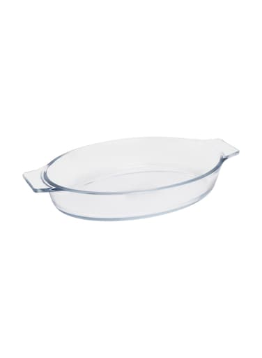 800ml Glass Baking Tray RF12792 Oval Dish Perfect for Baking and Serving Oven, Dishwasher and Freezer Safe