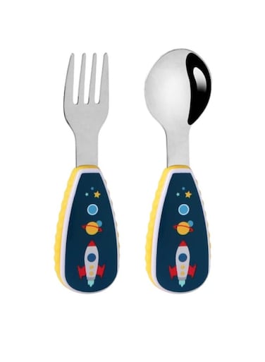 Kiddo Space Kid's Spoon &amp; Fork Cutlery Set with Case