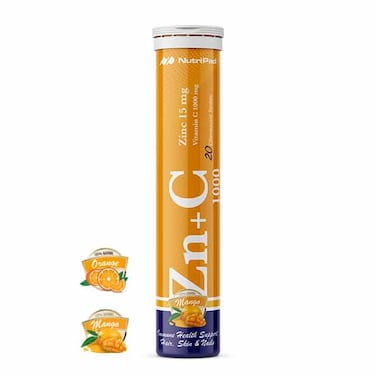 NUTRIPAD VITAMIN C 1000+ZINC EFFERVESCENT 20S
