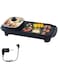 2 in 1 Non-Stick Electric Smokeless BBQ Roasting Pans, Hot Pot (UK Plug)