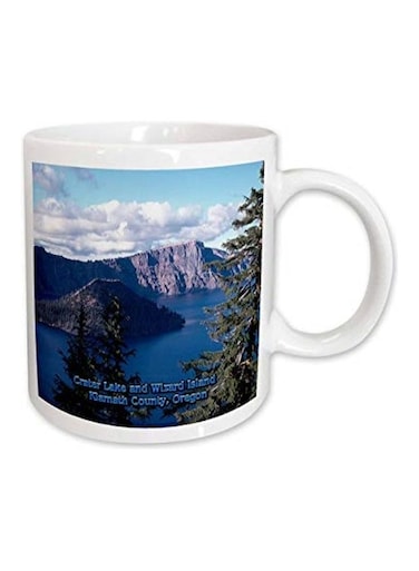 Island in Summer Ceramic Mug Multicolour