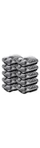Alsaqer [5 Pack] 3 Section Black Base with Lids Food Storage Container  Disposable Food Container   Meal Preparation Containers   Lunch Boxes Microwave   Freezer Safe (3 Compartment), 32 oz