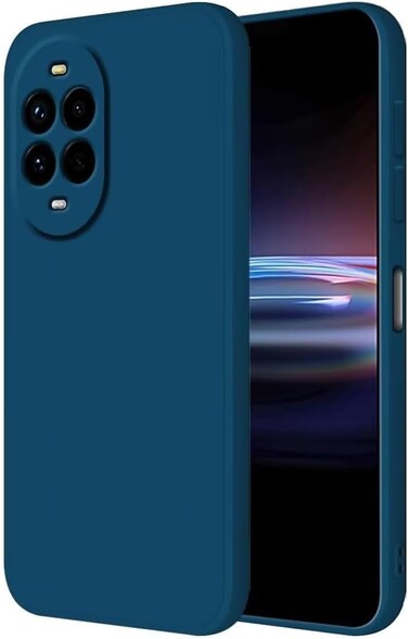 Case for Huawei Nova 13 Pro 5G, Liquid Gel Rubber Bumper Case with Soft Microfiber Lining Cushion Slim Shockproof Protective with Camera Protection Cover for Huawei Nova 13 Pro (Blue)