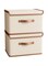 ANTOLE 2 Pack Storage Bins with Lids，Foldable Lidded Cotton Linen Fabric Home Cubes Baskets Closet Organizer Containers,Decorative Storage Boxes with Lids for Organizing Clothes, Blanket (Beige)