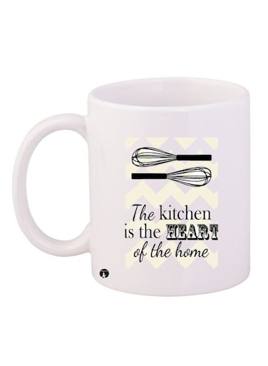 Quote Printed Coffee Mug White/Black/Beige