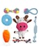 ECVV 7PCS Puppy Toys Gift Set for Teething Small Dogs, Cute Squeaky Dog Toys, Interactive Puppy Chew Toys, Rope Toys for Dogs, Non-Toxic and Safe