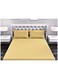 COLLECTION Brown King Flat Sheet with 2 Pillow Cases 240x280 cm
