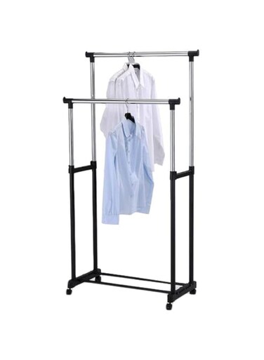 Dubai Gallery Double Layer Cloth Rack Black