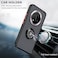 Honor X9C Case Flexible Silicone Protective Bumper, Camera Protection Thin Translucent Shockproof Matte Back Cover with 360 rotational Car Mount Magnetic Ring Holder For Honor X9C 5G 2024 (Black)