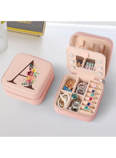 Parima Gifts for Women Teen Girls, Birthday Gifts Women Mom Friends Female Sister Bridesmaid Her Teenage Girls Gifts Idea, Travel Essentials Small Jewelry Case Jewelry Organizer Jewelry Box Initial A