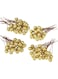 BBTO Artificial Holly Berries, 100 Pieces Mini 10 mm Fake Berries Decor on Wire for Christmas Tree Decorations Flower Wreath DIY Craft Use (Sequined Gold)
