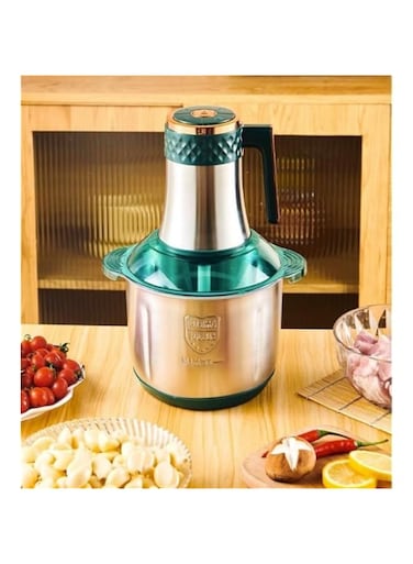 showkah&reg; 5L Electric Meat Grinder, Meat Mincer, Stainless Steel Food Chopper, Food Processor Machine for Meat, Vegetables, Fruits and Nuts with 5 Gear Control, 5 Sharp Blades (Meat Grinder 5L - SS)