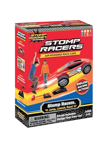 Stomp Rocket Original Stomp Racers Car Launcher for Kids - 1 Race Car and 1 Launch Pad - Perfect Toy and Gift for Boys or Girls Age 5+ Years Old - Indoor and Outdoor Fun, Active Play