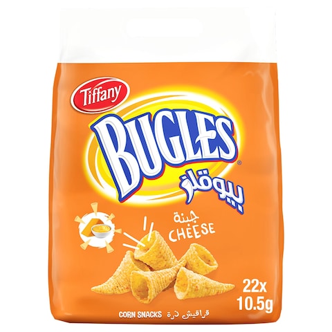 Tiffany Bugles Cheese Corn Snacks, 10.5g Pack of 22