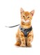 MAKINGTEC Escape Proof Cat Harness(S-Size), Adjustable Step-in Vest Reflective Strip Leash Set Soft Mesh Harness Small Dog Walking Harness Pet Safety Vest No-Choke Cat Vest for Kitten Puppy Rabbit