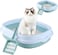 0TO1 TECH Cat Litter Box, Large Cat Litter Box Open Bedpan Bacteria-Resistant Pet Toilet, Easy to Clean, Suitable for Cats, Dogs, Rabbits, 47 * 39 * 13CM
