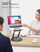 Tounee Telescopic Laptop Stand for Desk with 360&deg; Swivel Base, Sit to Stand, Height Adjustable, Portable Riser Holder for Good Posture, Compatible with MacBook Pro, All Laptops 10-17&quot;

