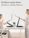 Tounee Telescopic Laptop Stand for Desk with 360&deg; Swivel Base, Sit to Stand, Height Adjustable, Portable Riser Holder for Good Posture, Compatible with MacBook Pro, All Laptops 10-17&quot;
