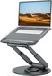 Tounee Telescopic Laptop Stand for Desk with 360&deg; Swivel Base, Sit to Stand, Height Adjustable, Portable Riser Holder for Good Posture, Compatible with MacBook Pro, All Laptops 10-17&quot;

