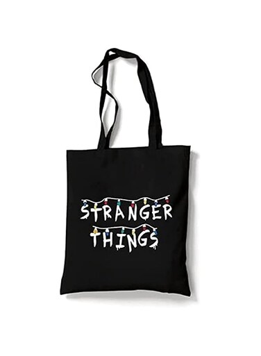 Reusable Eco-Friendly Black Cotton Canvas Tote Bag/Grocery Shopping Bag/Shoulder Bag St Things