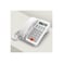 Corded Desktop Telephone with LCD Display, Large Button Keypad, Caller ID, White