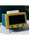 Tissue Box Cover - Villa Decor Tissue Storage Box, Tissue Box Holder Retro TV-shaped Desktop Tissue Holder Paper the Facial Tissue Box Can Free Your Hands to Watch Videos Easily